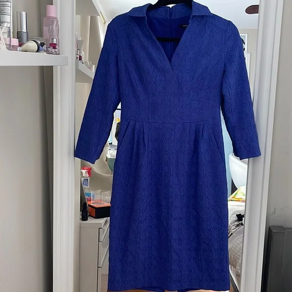 NANETTE LEPORE STAY COOL EMBROIDERED SHIFT PURPLE DRESS